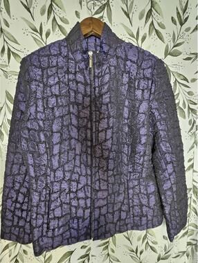 Erin London Jacket Purple Womens Size M Iridescent